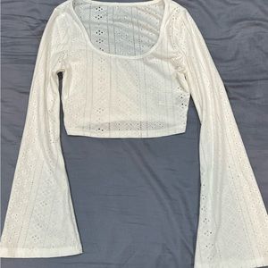 SHEIN White Square Neck Top